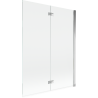 Mexen Mist parawan nawannowy 2-skrzydłowy prawy 130 x 150 cm, transparent, chrom - 8A9-130-002-01-00-P