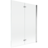 Mexen Mist zweeflügel Duschabtrennung riets 130 x 150 cm, transparent, Chrom - 8A9-130-002-01-00-P