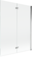 Mexen Mist badwand 2-delig rechts 130 x 150 cm, transparant, chroom - 8A9-130-002-01-00-P