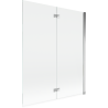 Mexen Mist dušisein 2-osaline parem 140 x 150 cm, läbipaistev, kroom - 8A9-140-002-01-00-P