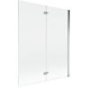 Paroi de douche Mexen Mist 2 volets droite 140 x 150 cm, transparent, chrome - 8A9-140-002-01-00-P
