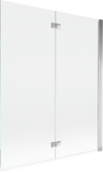 Mexen Mist paravan za kadu s dvokrilnim vratima desni 140 x 150 cm, proziran, krom - 8A9-140-002-01-00-P