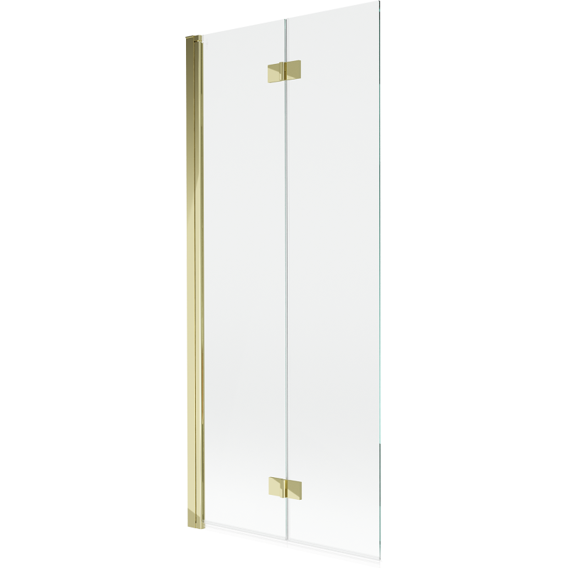 Mexen Mist duschskärmhörn 2-delad vänster 80 x 150 cm, transparent, guld - 8A9-080-002-50-00-L