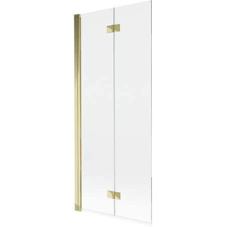 Mexen Mist badwand 2-delig links 80 x 150 cm, transparant, goud - 8A9-080-002-50-00-L