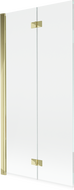 Mexen Mist douchescherm 2-delig links 90 x 150 cm, transparant, goud - 8A9-090-002-50-00-L