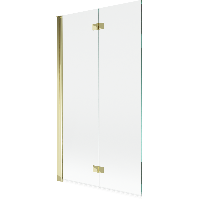 Mexen Mist Duschwand 2-teilig links 100 x 150 cm, transparent, gold - 8A9-100-002-50-00-L