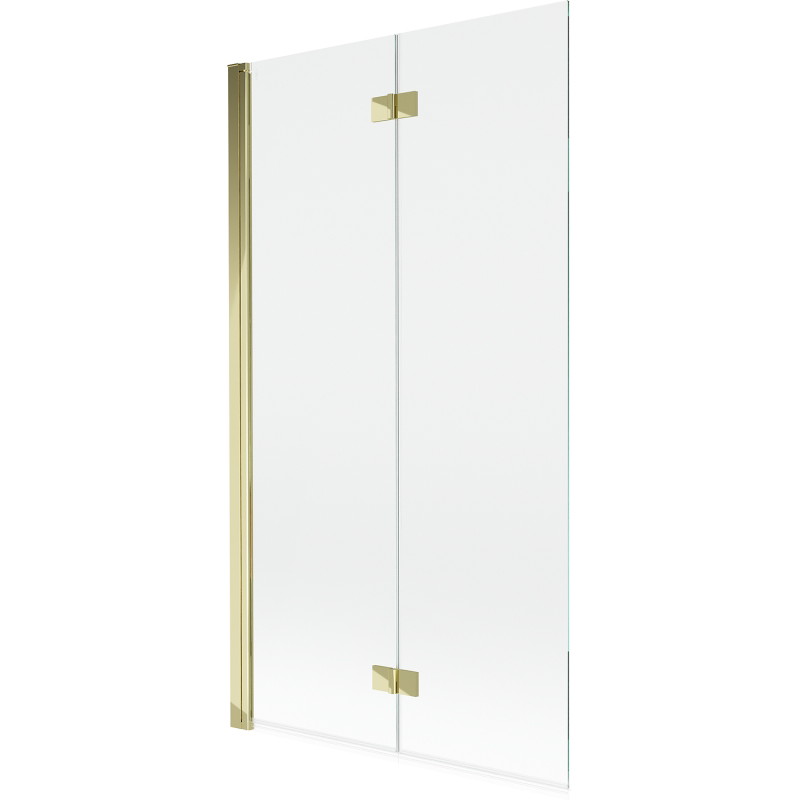 Mexen Mist paravan za kadu s 2 krila, lijevi 100 x 150 cm, proziran, zlatni - 8A9-100-002-50-00-L
