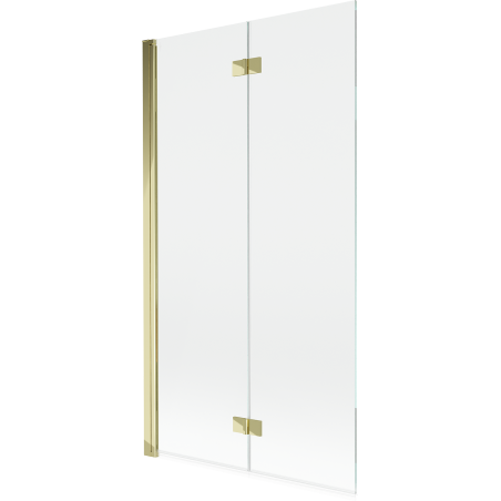 Mexen Mist Duschwand 2-teilig links 100 x 150 cm, transparent, gold - 8A9-100-002-50-00-L