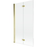 Mexen Mist paravan za kadu s 2 krila, lijevi 100 x 150 cm, proziran, zlatni - 8A9-100-002-50-00-L
