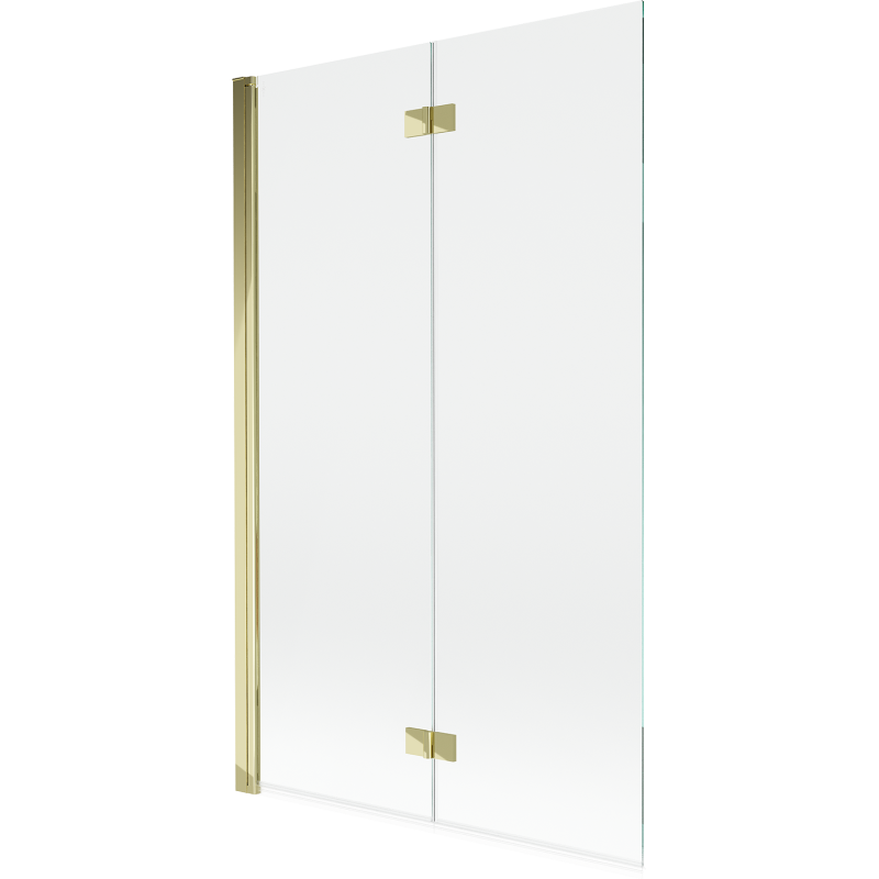 Mexen Mist badwand 2-delig links 110 x 150 cm, transparant, goud - 8A9-110-002-50-00-L