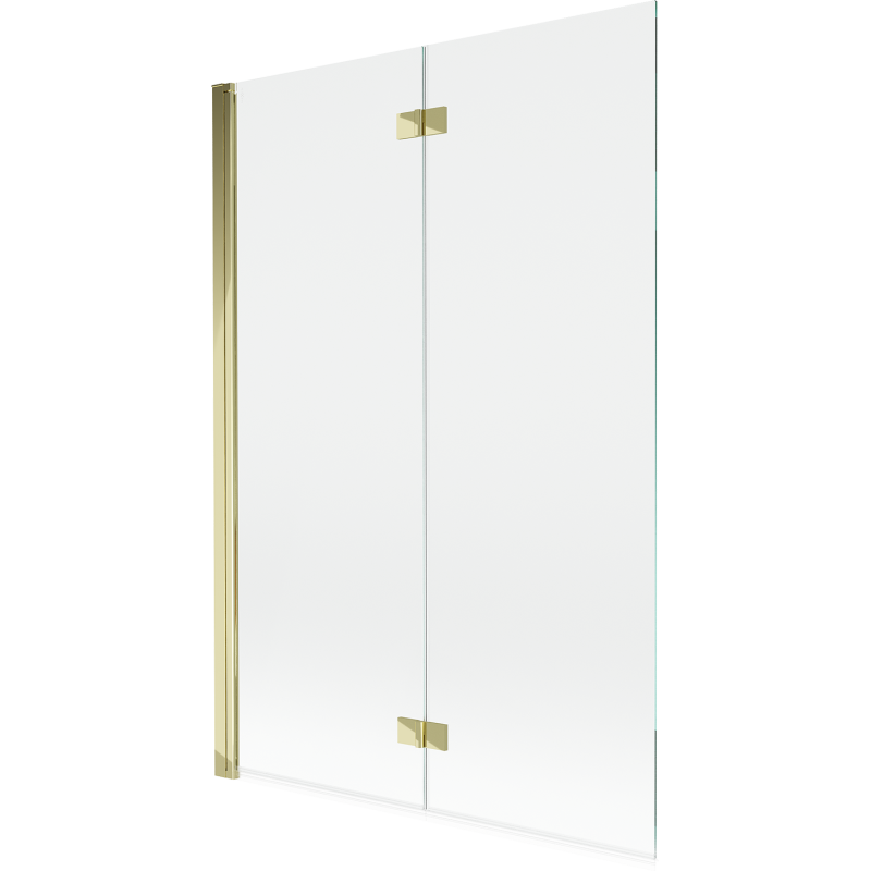 Mexen Mist parete doccia 2 ante sinistra 120 x 150 cm, trasparente, oro - 8A9-120-002-50-00-L