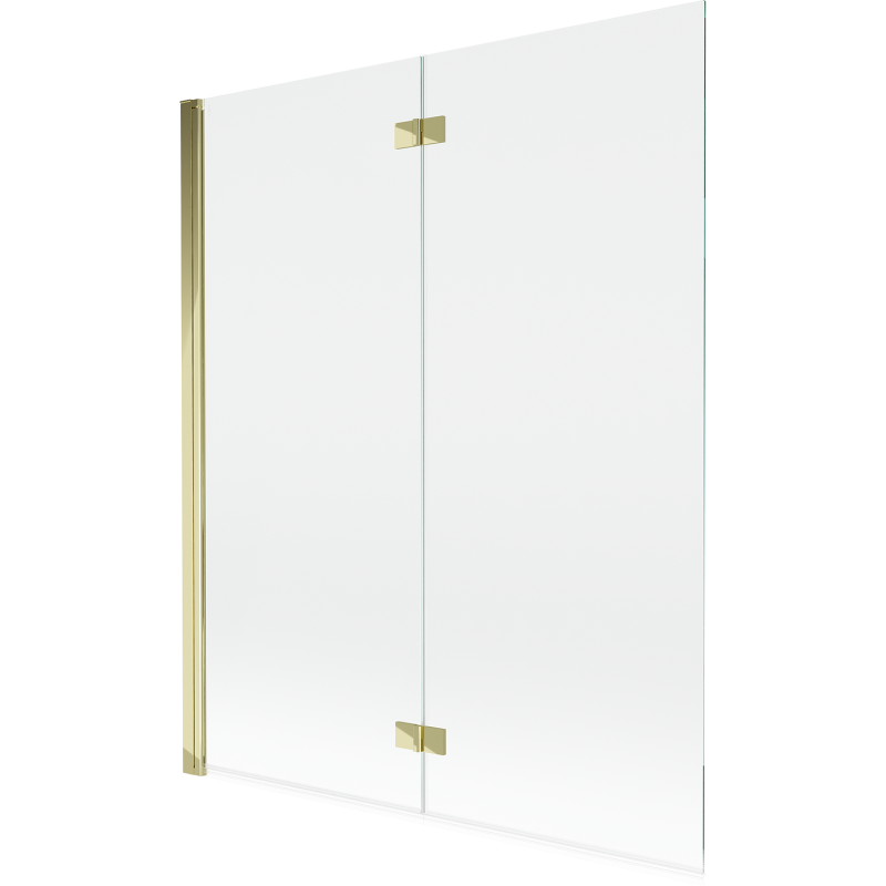 Mexen Mist Duschabtrennung 2-flügelig links 140 x 150 cm, transparent, gold - 8A9-140-002-50-00-L
