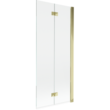 Mexen Mist paravan za kadu, 2-krilni, desni 80 x 150 cm, prozirno, zlatni - 8A9-080-002-50-00-P
