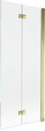 Mexen Mist duschvägg 2-delad höger 80 x 150 cm, transparent, guld - 8A9-080-002-50-00-P