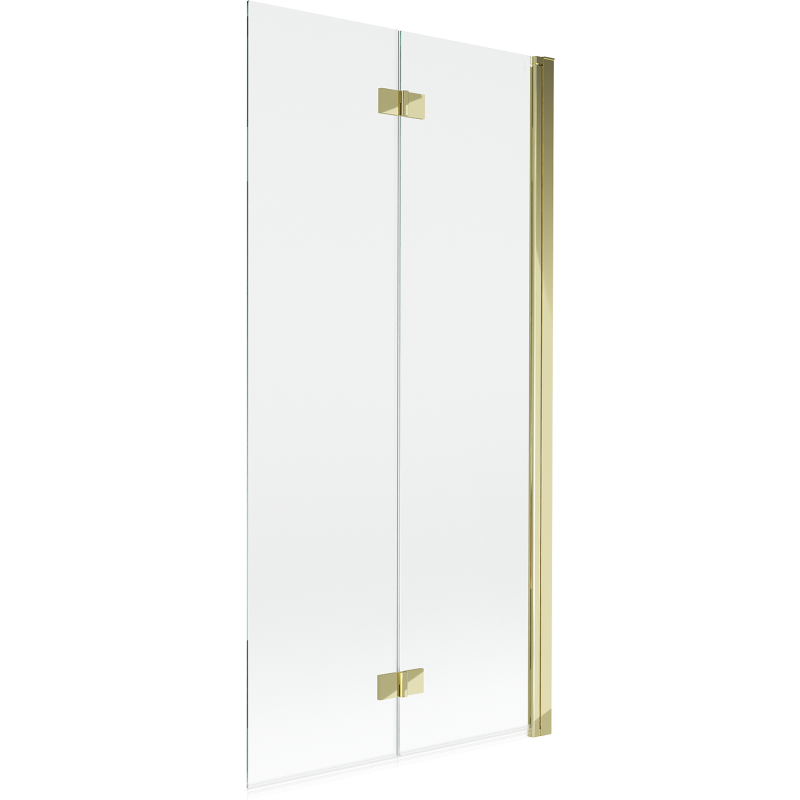 Mexen Mist douchewand 2-delig rechts 90 x 150 cm, transparant, goud - 8A9-090-002-50-00-P