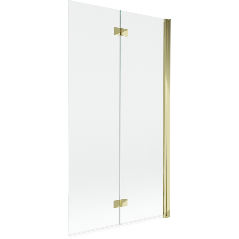 Mexen Mist paravento per doccia a 2 ante destro 100 x 150 cm, trasparente, dorato - 8A9-100-002-50-00-P
