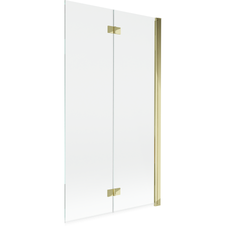 Paroi de douche Mexen Mist 2 volets droite 100 x 150 cm, transparent, doré - 8A9-100-002-50-00-P