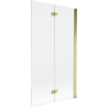 Mexen Mist pare-douche 2 volets droit 100 x 150 cm, transparent, doré - 8A9-100-002-50-00-P