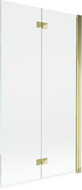 Mexen Mist shower screen 2-panel right 100 x 150 cm, transparent, gold - 8A9-100-002-50-00-P