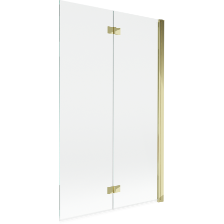 Mexen Mist παραβάν μπάνιου 2 πτερυγίων δεξιά 110 x 150 cm, διαφανές, χρυσό