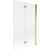 Mexen Mist 2-Wing Shower Screen Right 110 x 150 cm, Transparent, Gold - 8A9-110-002-50-00-P