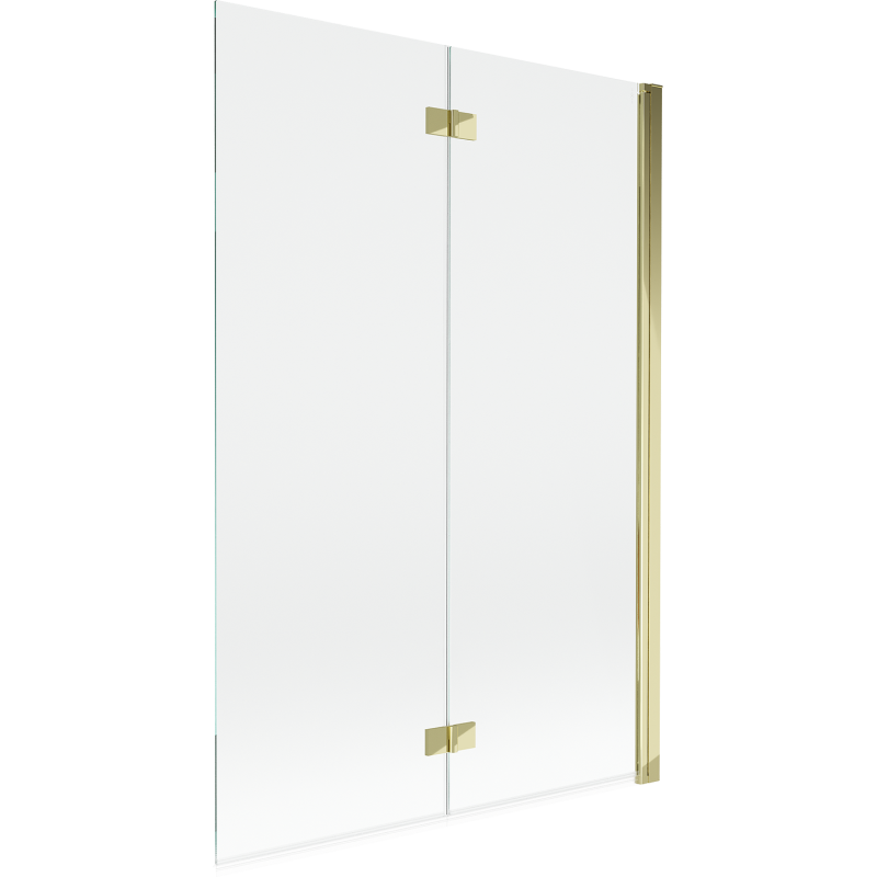 Mexen Mist 2-faldig duschskärm höger 120 x 150 cm, transparent, guld - 8A9-120-002-50-00-P