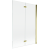 Mexen Mist 2-panel shower screen right 120 x 150 cm, transparent, gold - 8A9-120-002-50-00-P