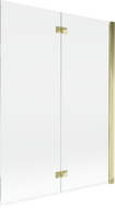 Mexen Mist douchewand 2-delig rechts 130 x 150 cm, transparant, goud - 8A9-130-002-50-00-P