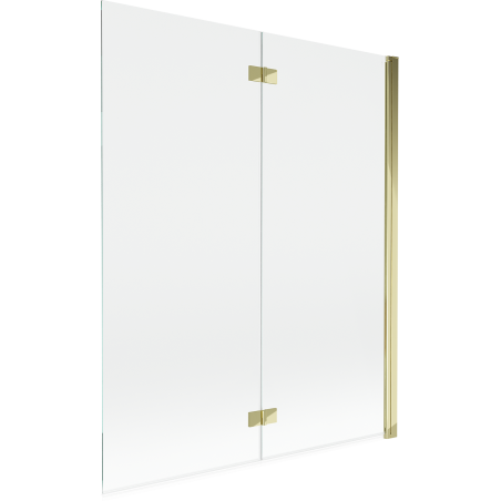 Mexen Mist Duschwand 2-flügelig rechts 140 x 150 cm, transparent, gold - 8A9-140-002-50-00-P