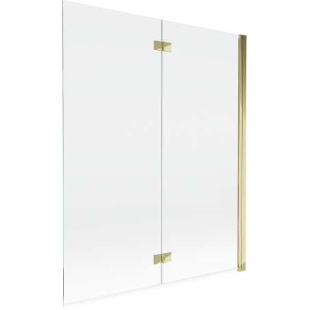 Paroi de douche Mexen Mist 2 volets droite 140 x 150 cm, transparent, doré - 8A9-140-002-50-00-P