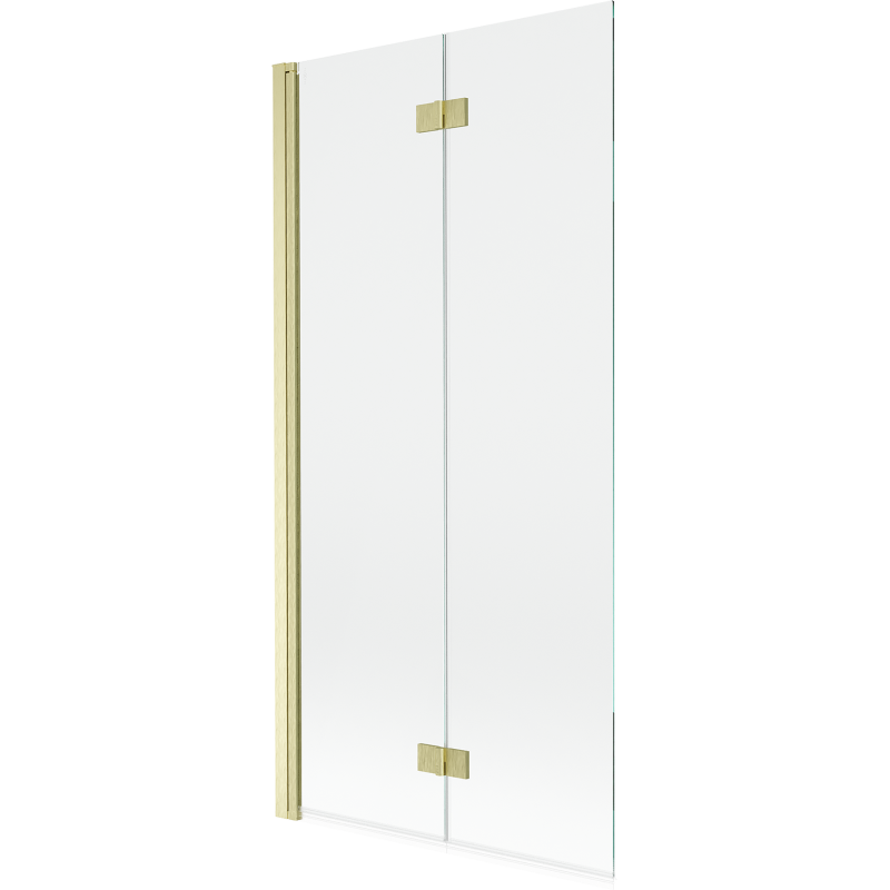 Mexen Mist mampara de ducha 2 alas izquierda 90 x 150 cm, transparente, dorado cepillado - 8A9-090-002-55-00-L