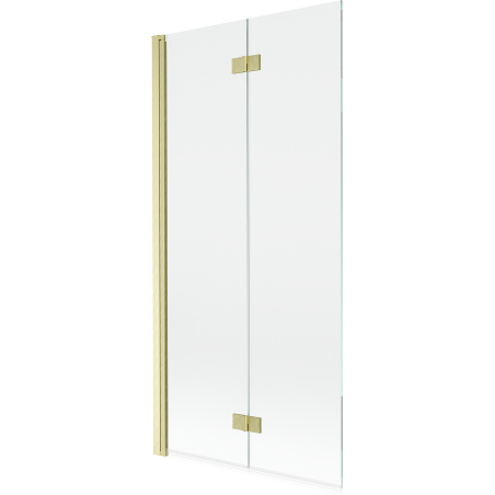 Mexen Mist duschvägg 2-delad vänster 90 x 150 cm, transparent, borstad guld - 8A9-090-002-55-00-L