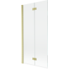 Mexen Mist paravento per doccia 2 ante sinistro 90 x 150 cm, trasparente, oro spazzolato - 8A9-090-002-55-00-L