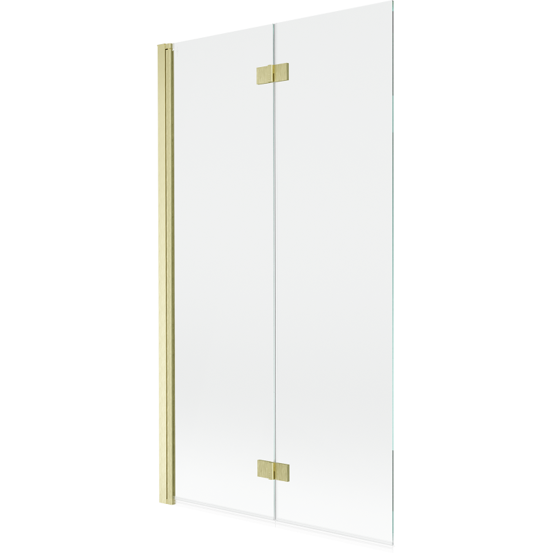 Mexen Mist Duschabtrennung 2-flügelig links 100 x 150 cm, transparent, gold gebürstet - 8A9-100-002-55-00-L