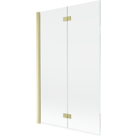 Mexen Mist douchewand 2-delig links 110 x 150 cm, transparant, geborsteld goud - 8A9-110-002-55-00-L