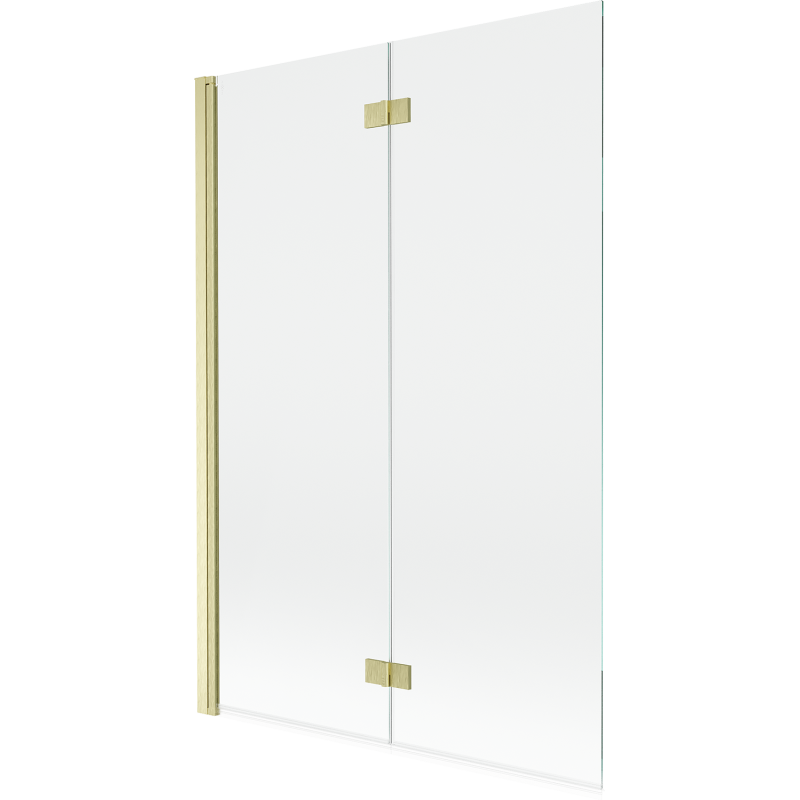 Mexen Mist 2-panel left shower screen 120 x 150 cm, transparent, brushed gold - 8A9-120-002-55-00-L