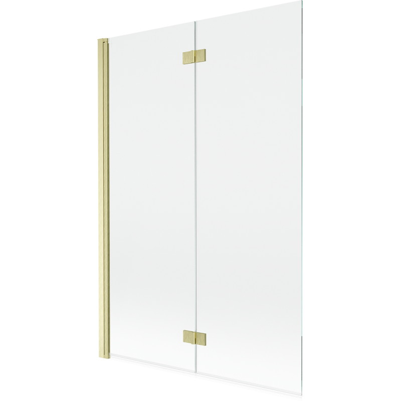 Mexen Mist paravan za kadu s 2 krila lijevi 120 x 150 cm, proziran, zlatno brušen - 8A9-120-002-55-00-L