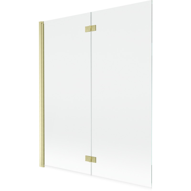 Mexen Mist vanniparavan 2-osaline vasak, 140 x 150 cm, läbipaistev, harjatud kuld - 8A9-140-002-55-00-L