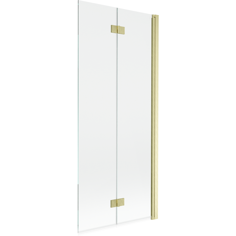 Mexen Mist Duschabtrennung 2-flügelig rechts 80 x 150 cm, transparent, gebürstet gold - 8A9-080-002-55-00-P