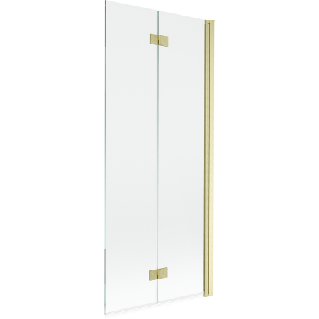 Mexen Mist Duschabtrennung 2-flügelig rechts 80 x 150 cm, transparent, gebürstet gold - 8A9-080-002-55-00-P