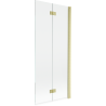 Mexen Mist 2-wing shower screen 80 x 150 cm, transparent, brushed gold - 8A9-080-002-55-00-P