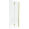 Mexen Mist Duschabtrennung 2-flügelig rechts 80 x 150 cm, transparent, gebürstet gold - 8A9-080-002-55-00-P