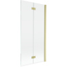 Mexen Mist paroi de baignoire à 2 volets côté droit 90 x 150 cm, transparent, or brossé - 8A9-090-002-55-00-P