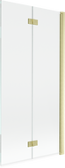 Mexen Mist douchewand 2-delig rechts 90 x 150 cm, transparant, goud geborsteld - 8A9-090-002-55-00-P