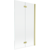 Mexen Mist douchewand 2-delig rechts 100 x 150 cm, transparant, goud geborsteld - 8A9-100-002-55-00-P