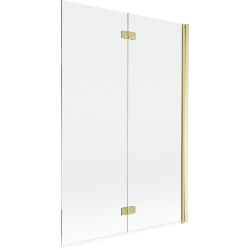 Mexen Mist Duschabtrennung 2-flügelig rechts 120 x 150 cm, transparent, gold gebürstet - 8A9-120-002-55-00-P