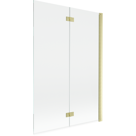 Mexen Mist Duschabtrennung 2-flügelig rechts 120 x 150 cm, transparent, gold gebürstet - 8A9-120-002-55-00-P