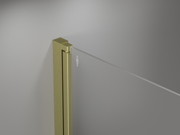 Mexen Mist badwand 2-delig rechts 130 x 150 cm, transparant, goud geborsteld - 8A9-130-002-55-00-P
