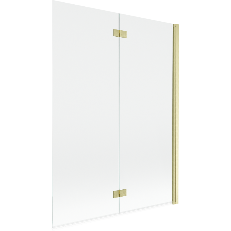 Mexen Mist paroi de douche à deux volets droite 130 x 150 cm, transparent, doré brossé - 8A9-130-002-55-00-P