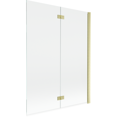 Mexen Mist paroi de douche à deux volets droite 130 x 150 cm, transparent, doré brossé - 8A9-130-002-55-00-P